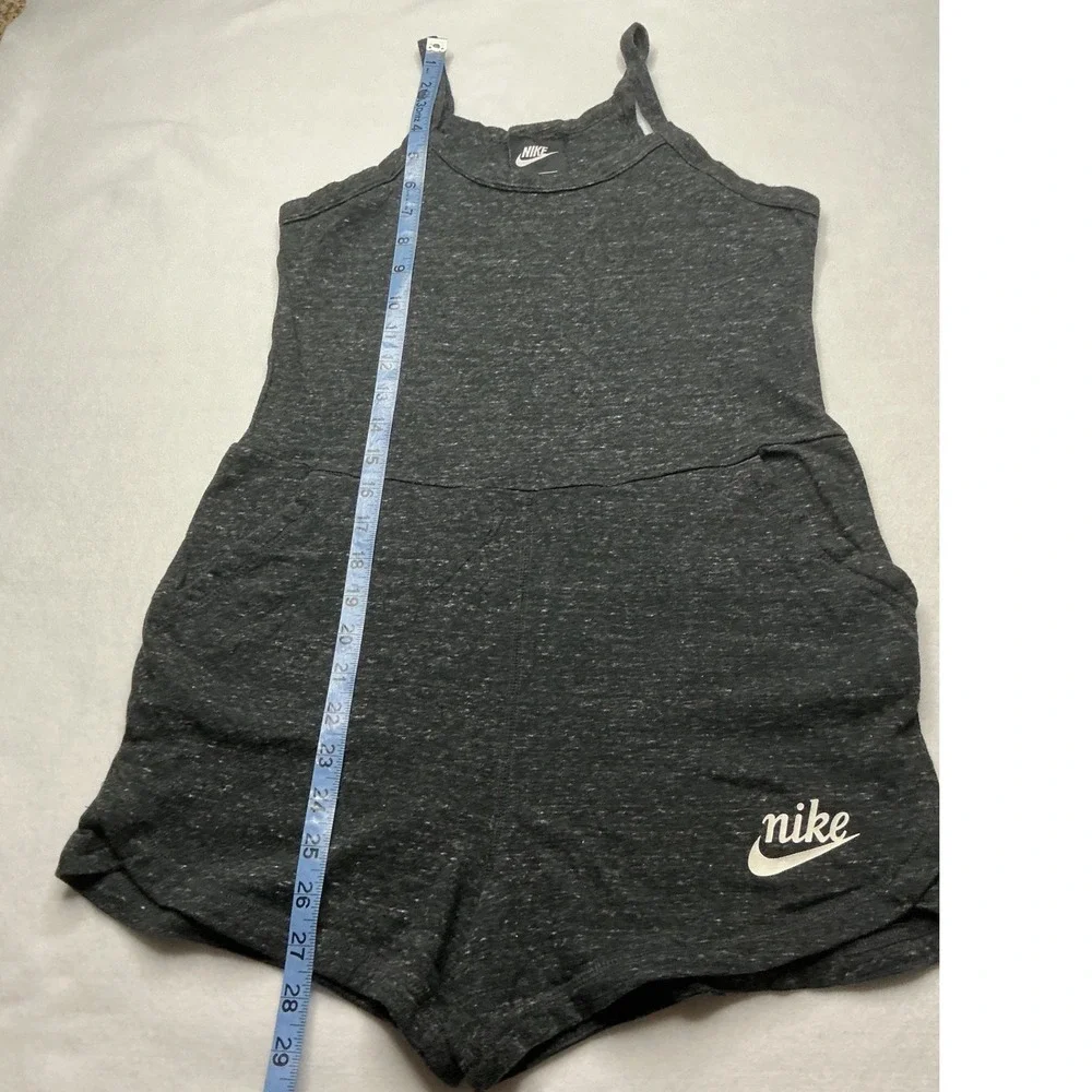 Nike Sportswear Gym Vintage Romper Dark Grey Heather Small CJ1694-010